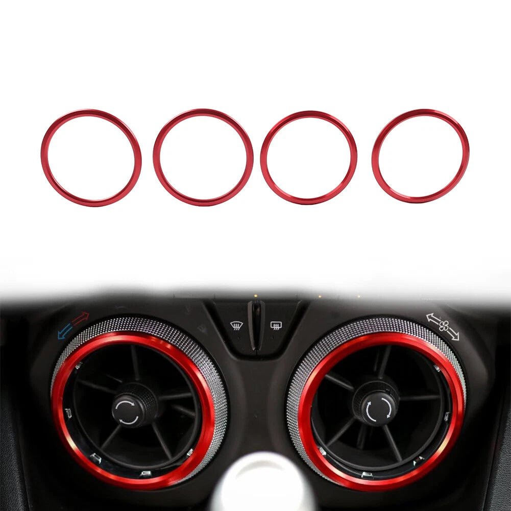 Red Air Condition Vent Outlet Ring Cover Trim for Chevrolet Camaro (2017–2022)