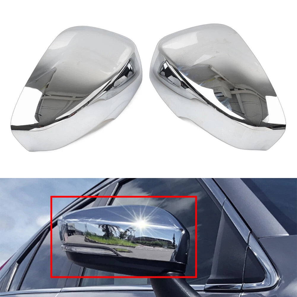 Pair Chrome Rearview Mirror Cover Trim for Mitsubishi Eclipse Cross (2018–2020)