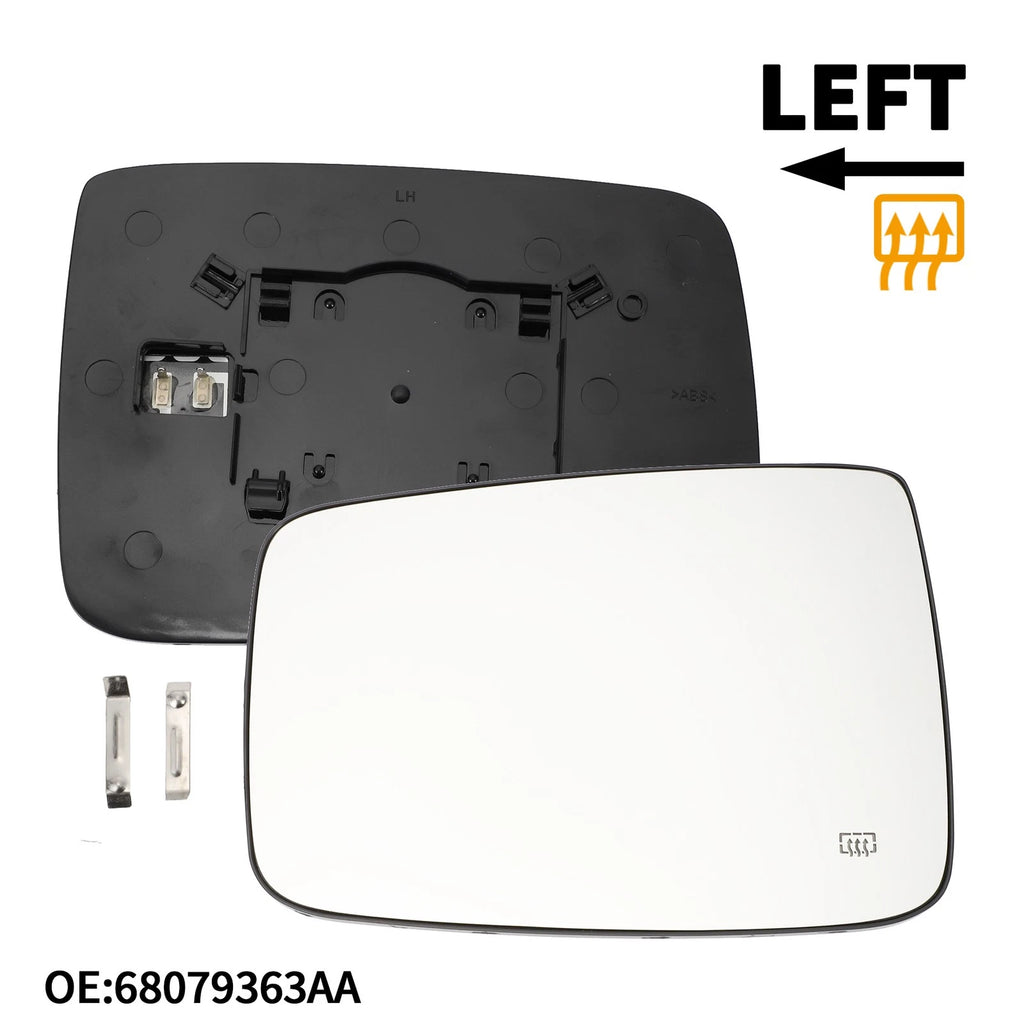 Heated Left Mirror Glass Replacement for Dodge Ram 1500 2500 (2009–2018)
