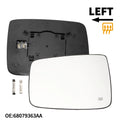 Heated Left Mirror Glass Replacement for Dodge Ram 1500 2500 (2009–2018)