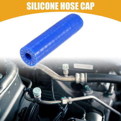 Universal Silicone Coolant Cap Intake Vacuum Hose End Plug 6mm (0.24") Blue