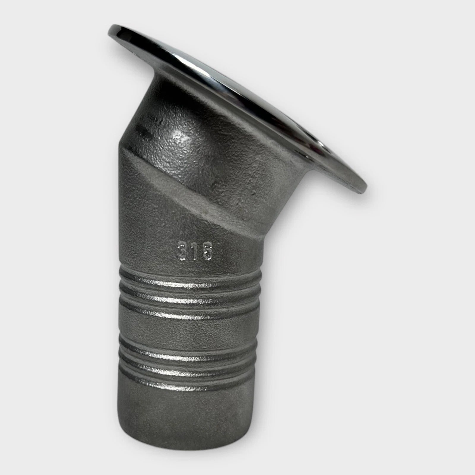 Stainless Steel Angled Gas Deck Fill for Marine (1 1/2'')