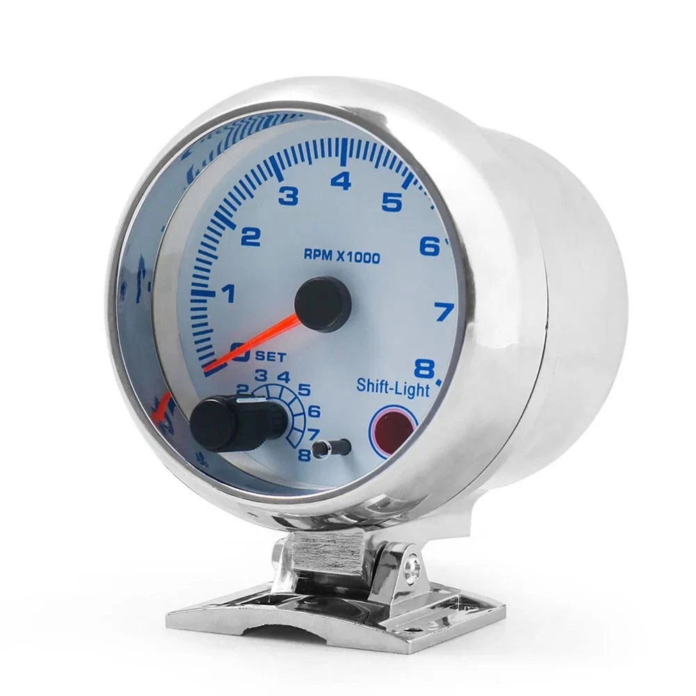 12V Car Tachometer Gauge Meter 08000 RPM with LED Shift Light