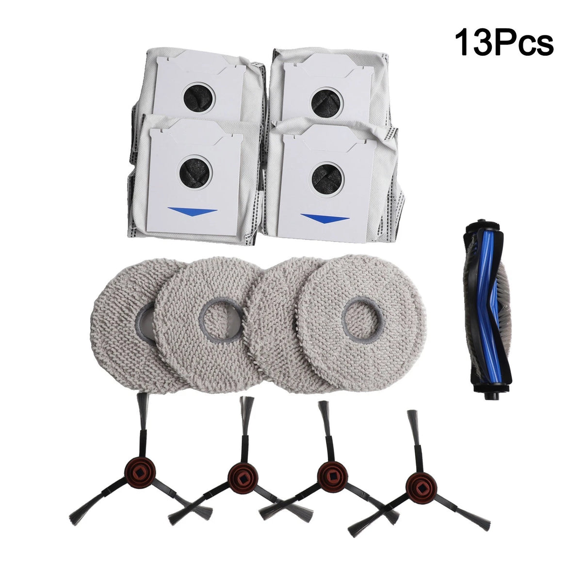 Set of 4 Side Brushes and Bags for Ecovacs DEEBOT N30 Pro