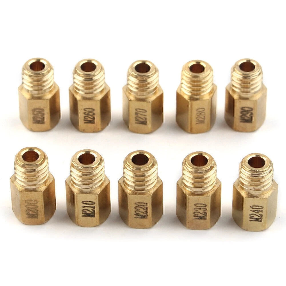 10 Pcs Hex Type Main Jets for Mikuni VM/TM/TMX Carburetor (200-290)