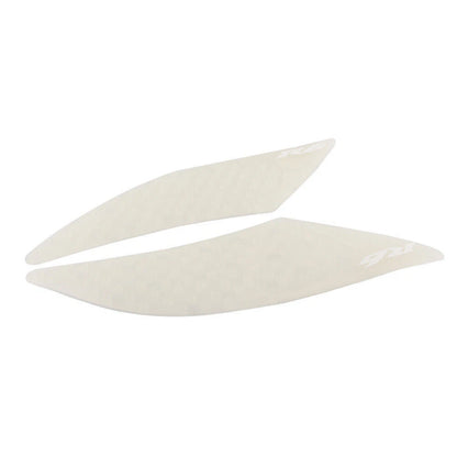 2X White Gas Tank Traction Pads for Yamaha R6 (2017–2018)