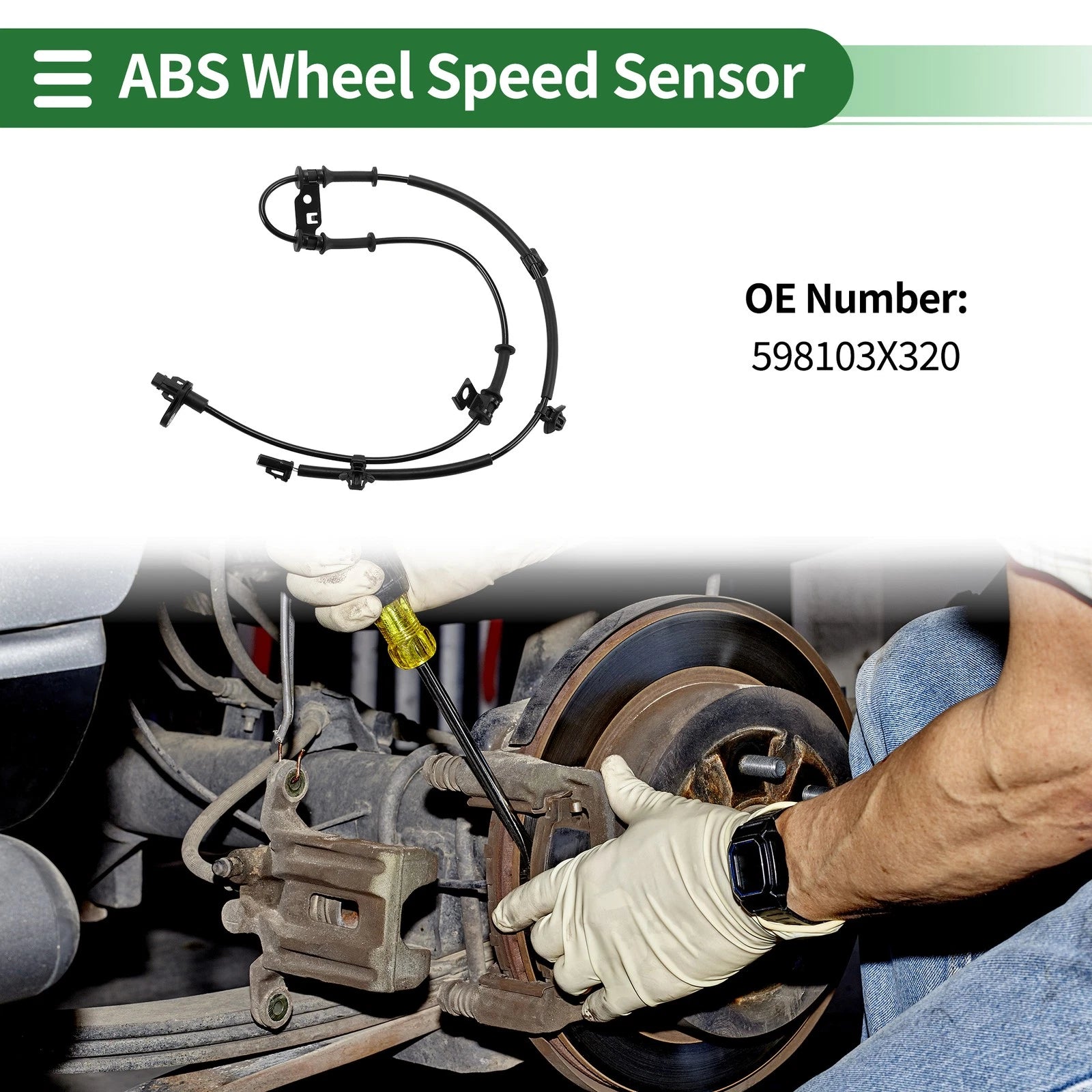 ABS Wheel Speed Sensor Front for Hyundai Elantra (2012–2016)
