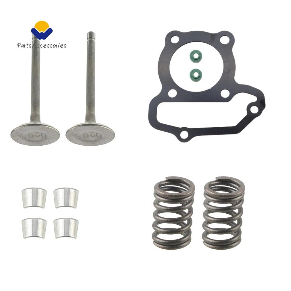 Cylinder Head Intake Exhaust Valve Kit for Yamaha Grizzly 125 YFM125 (2004–2013)