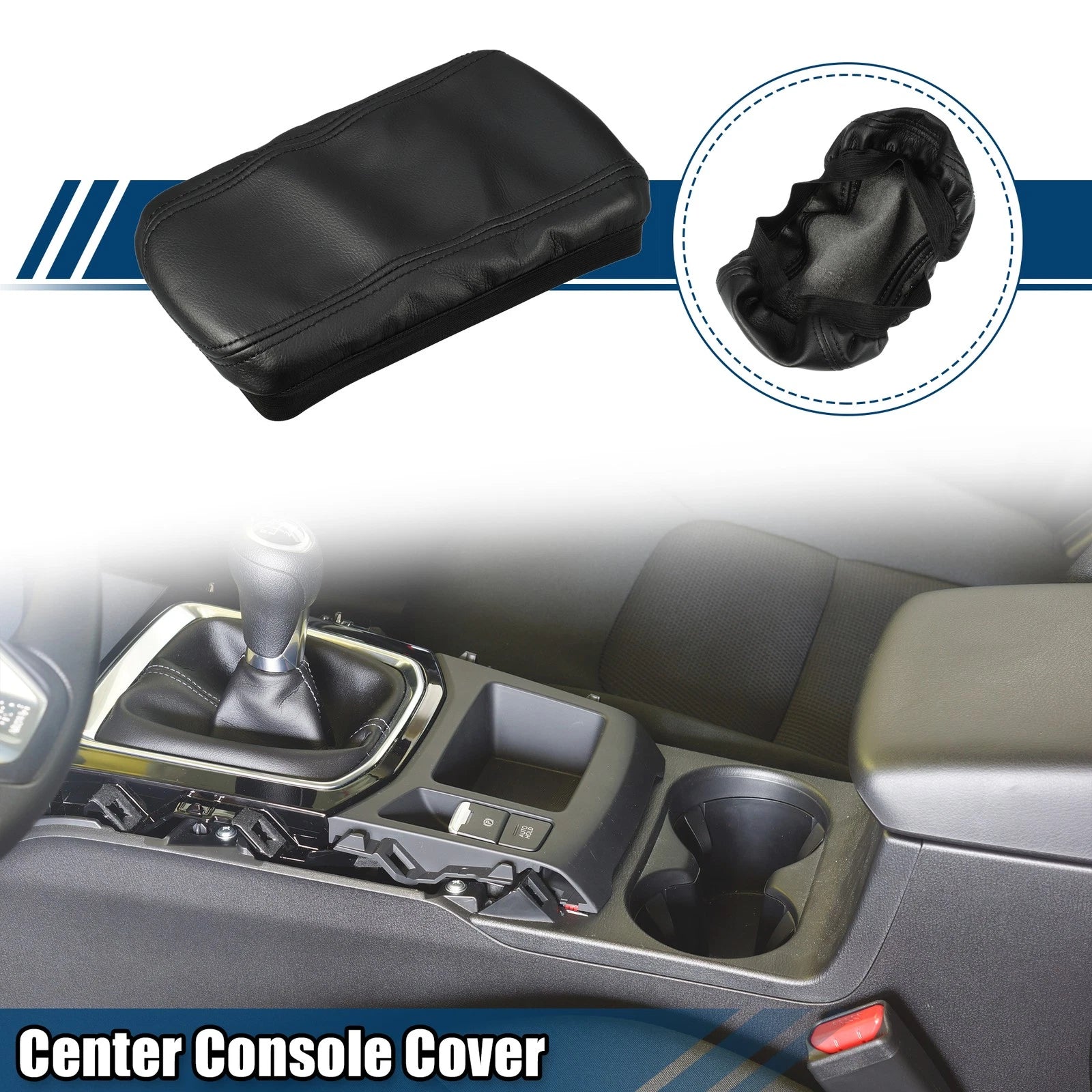 Center Console Armrest Covers Replacement for Volkswagen Jetta (2012–2018) Black