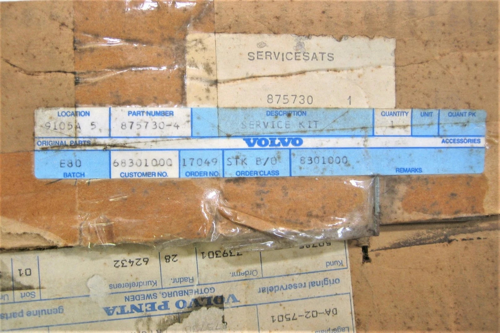 Delivery Pipe Kit for Volvo Penta 875730 (Marine Diesel Engine)