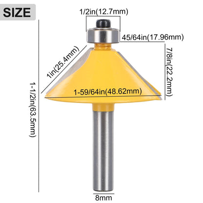 End Mill Edging Router Bits 65mm 8mm Shank Carbide Tipped