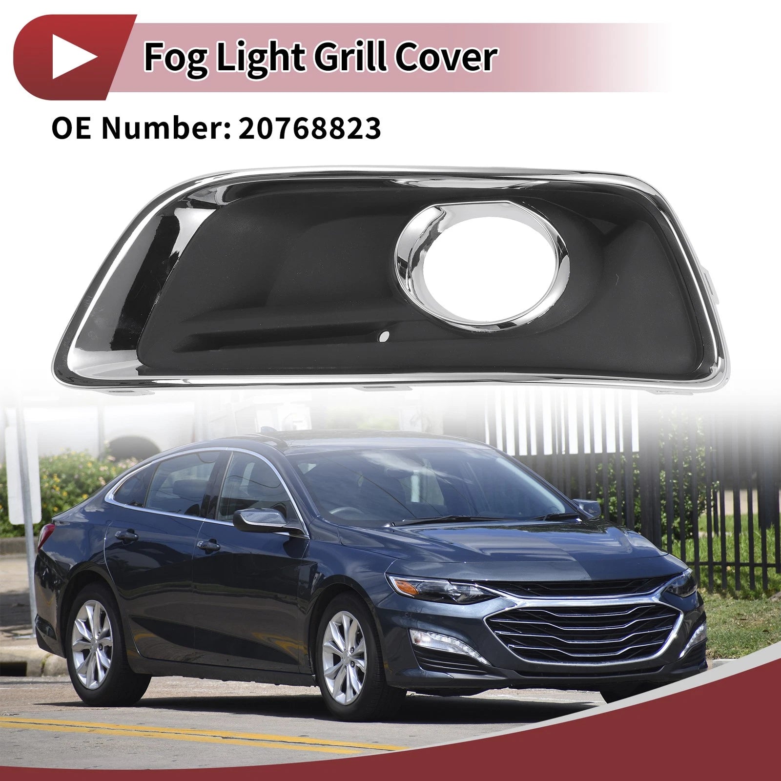 Front Left Fog Light Grill Replacement for Chevy Malibu (2013–2014)