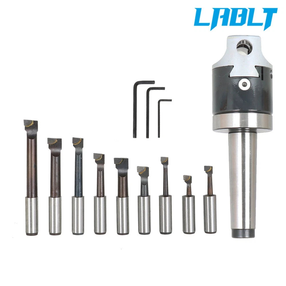 3 Piece Boring Tool Set (2 Inch Head, MT3, 1/2 Inch)