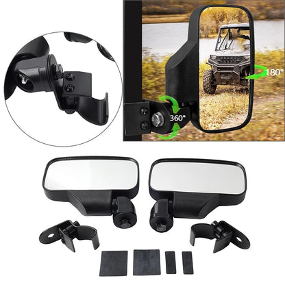 Side Rear View Mirrors for Polaris Ranger 570 XP 900 1000 (2015–2023)