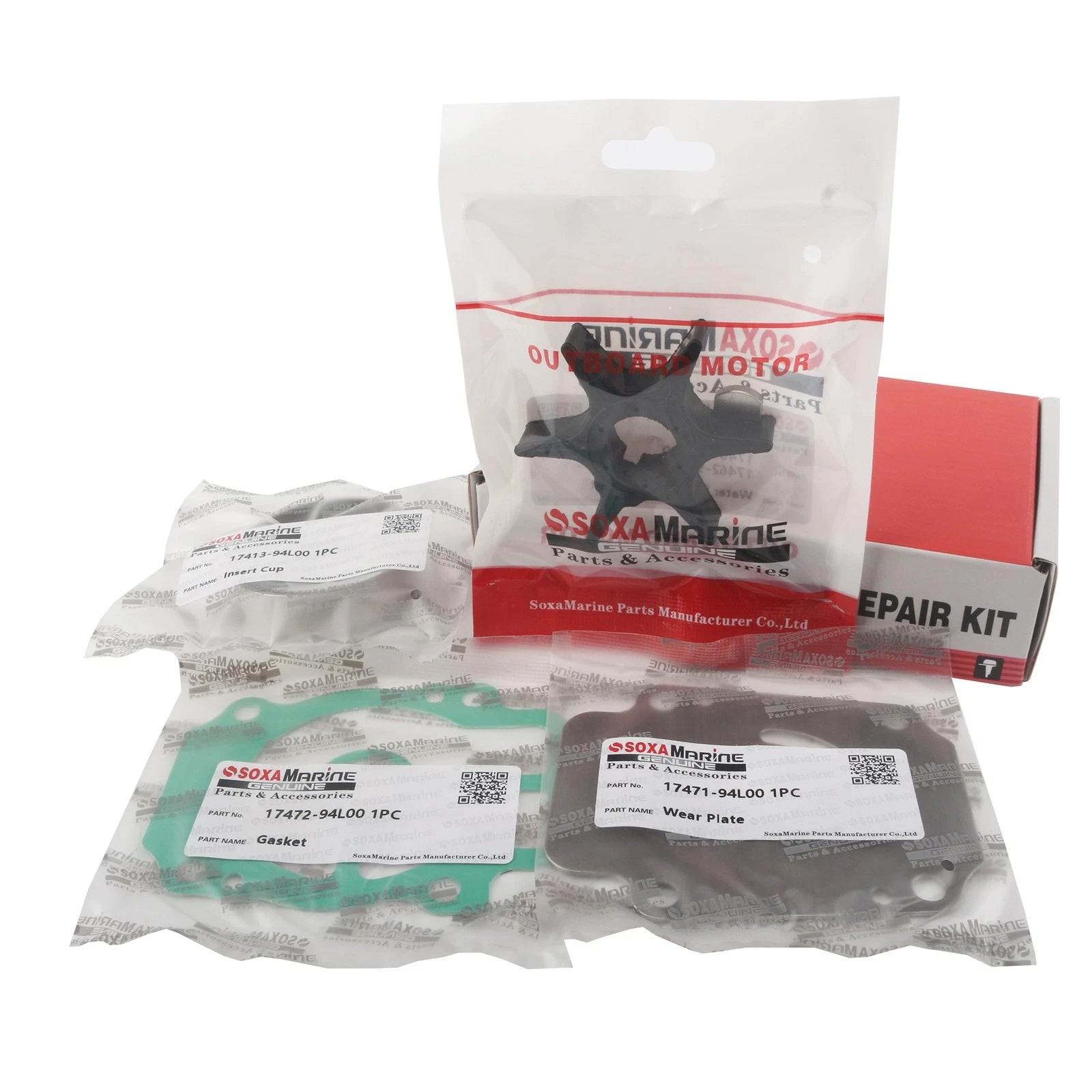 Outboard Water Pump Impeller Repair Kit for Suzuki DF 25 30 HP (2000–2023)