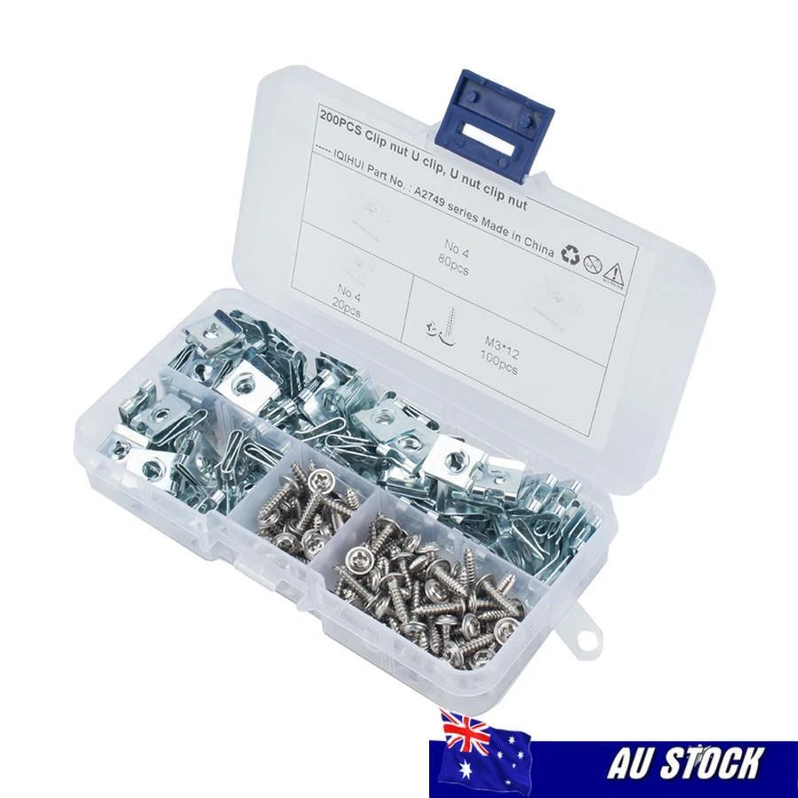 200PCS U Nut Self Tapping Screws for Interior Trim Panel