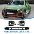 Front Lower Hood Bumper Grille Set for Audi Q5L (2021–2024) Black ABS