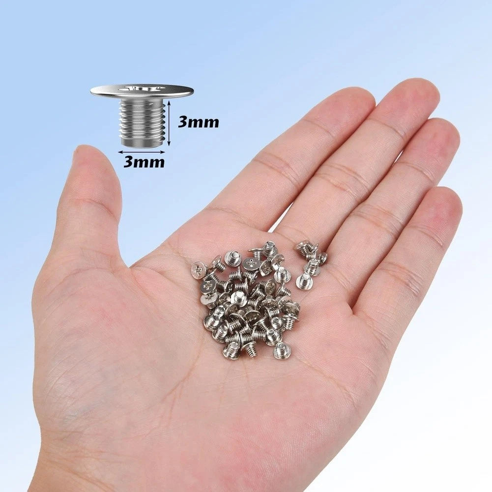 50pcs M2 x 0.4mm Flat Head Machine Screws with Magnetic Screwdriver