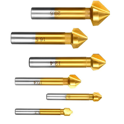6Pcs Chamfer Cutter Bit Set for Automotive Applications (HSS)