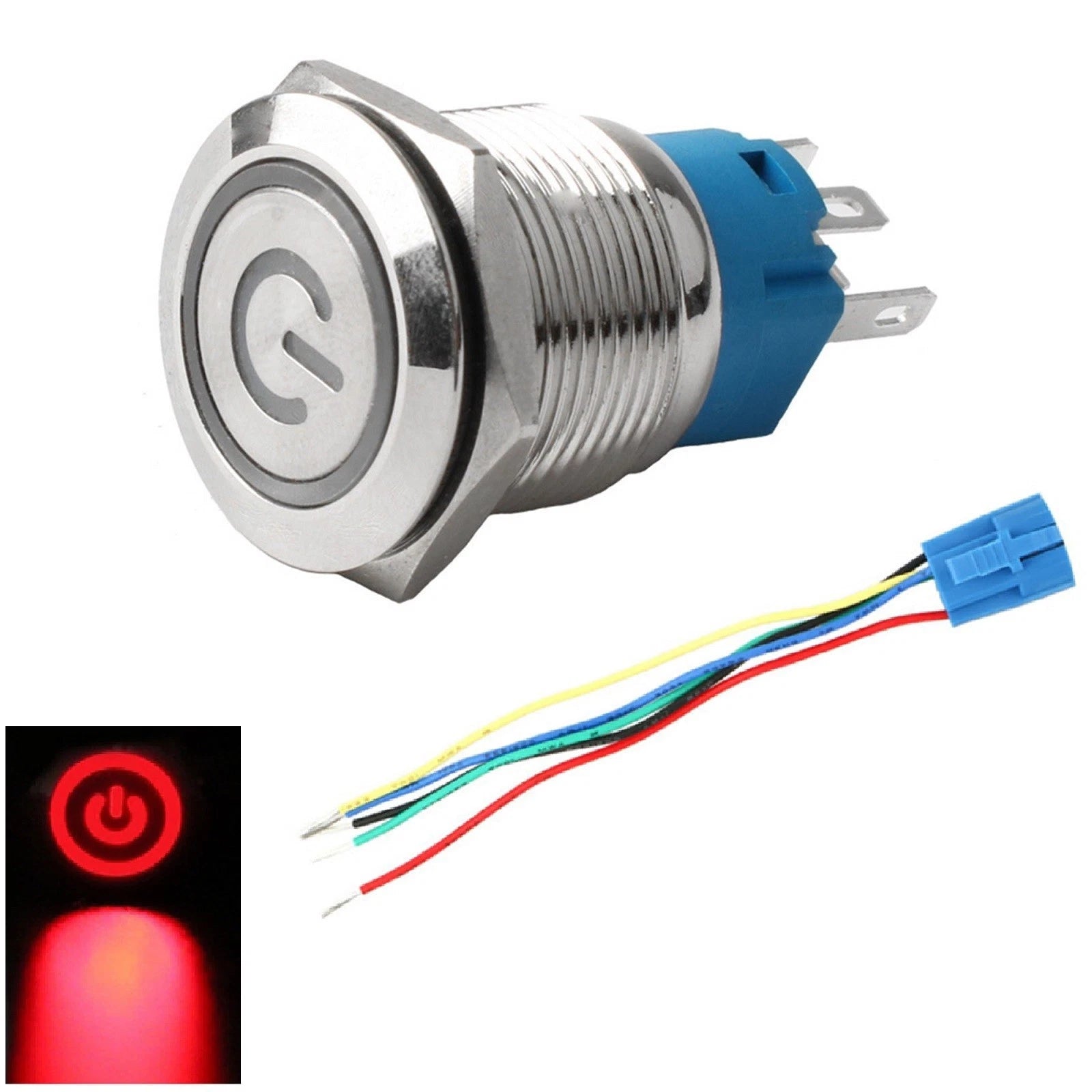 19mm Metal Push Button Switch 12-24V for Various Applications (Up to 500000 Cycles)