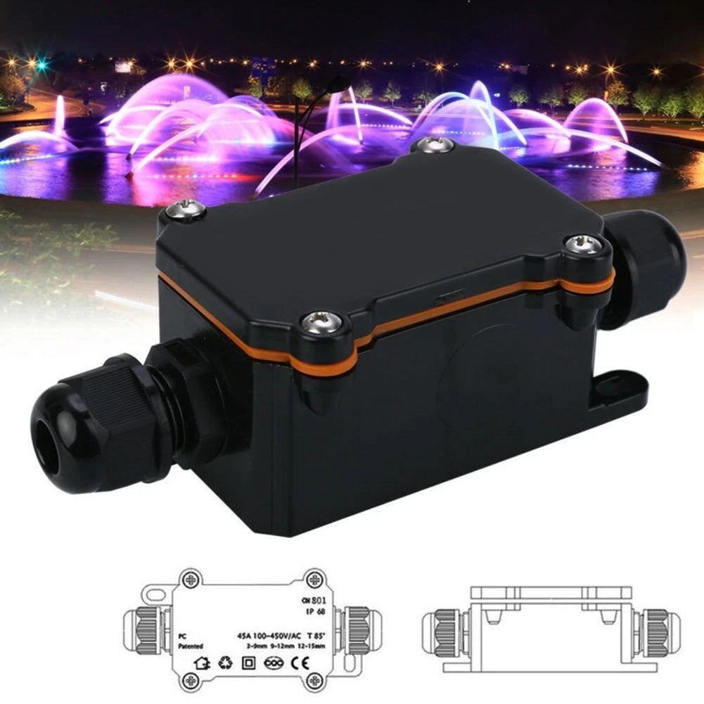 2 Way Electrical Junction Box Cable Wire Connectors IP68 for Universal Use