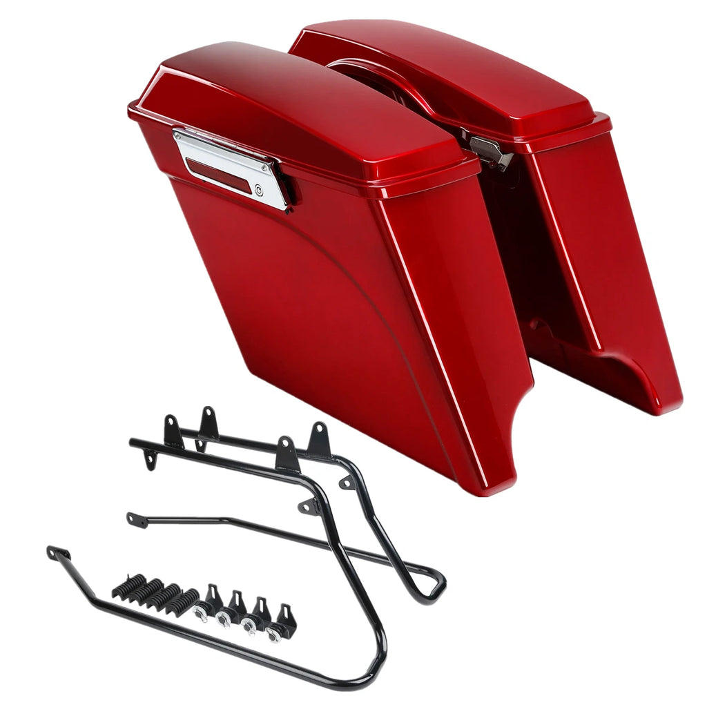 5" Stretched Hard Saddlebag & Conversion Bracket for Harley Softail (1984–2017)