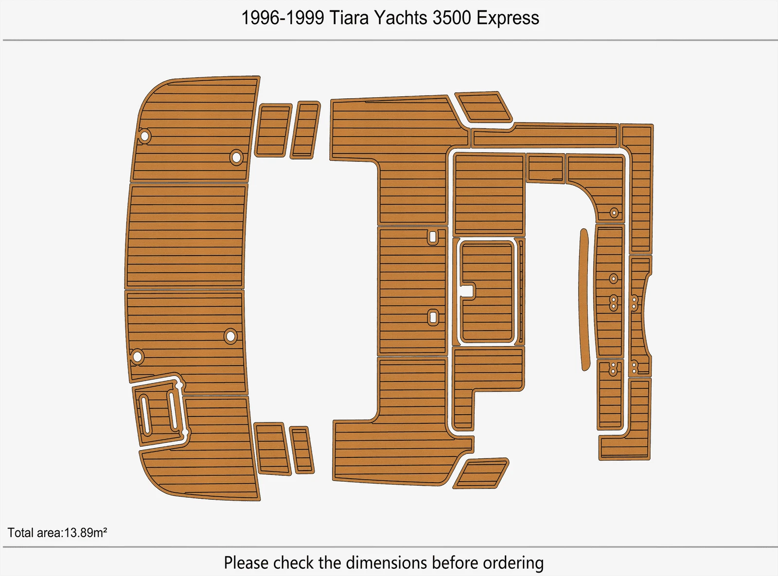 EVA Pads Flooring Mat for Tiara Yachts 3500 Express (1996)