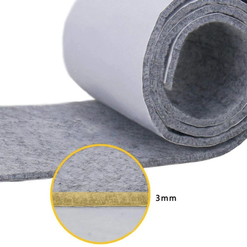 Felt Strip Pad Roll for Hard Surfaces - Black