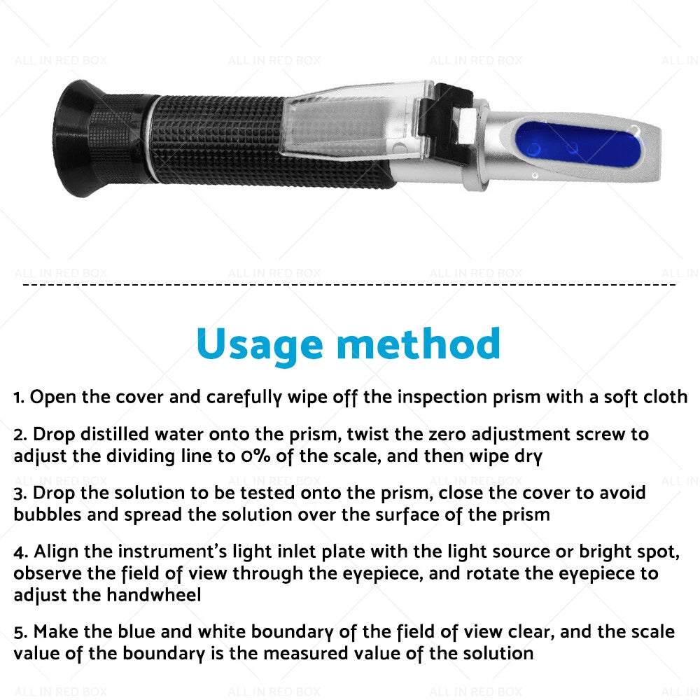 Salinity Refractometer Meter for Aquarium Sea Salt Water Tester (0-100%)