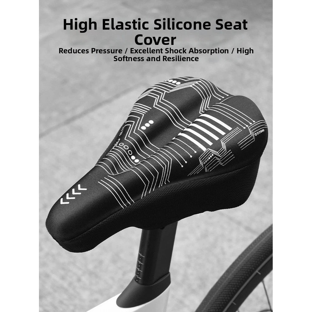 Silicone Dot Base Bike Seat Cover with Gel & Memory Foam for Stability