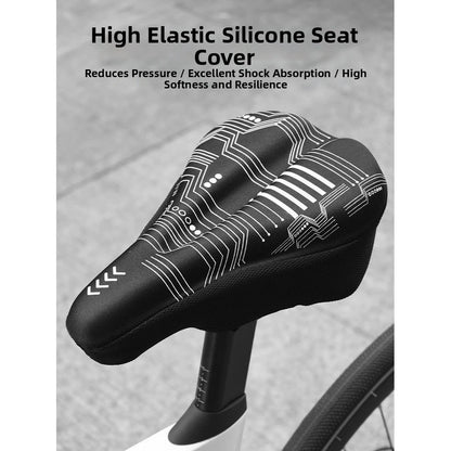Silicone Dot Base Bike Seat Cover with Gel & Memory Foam for Stability