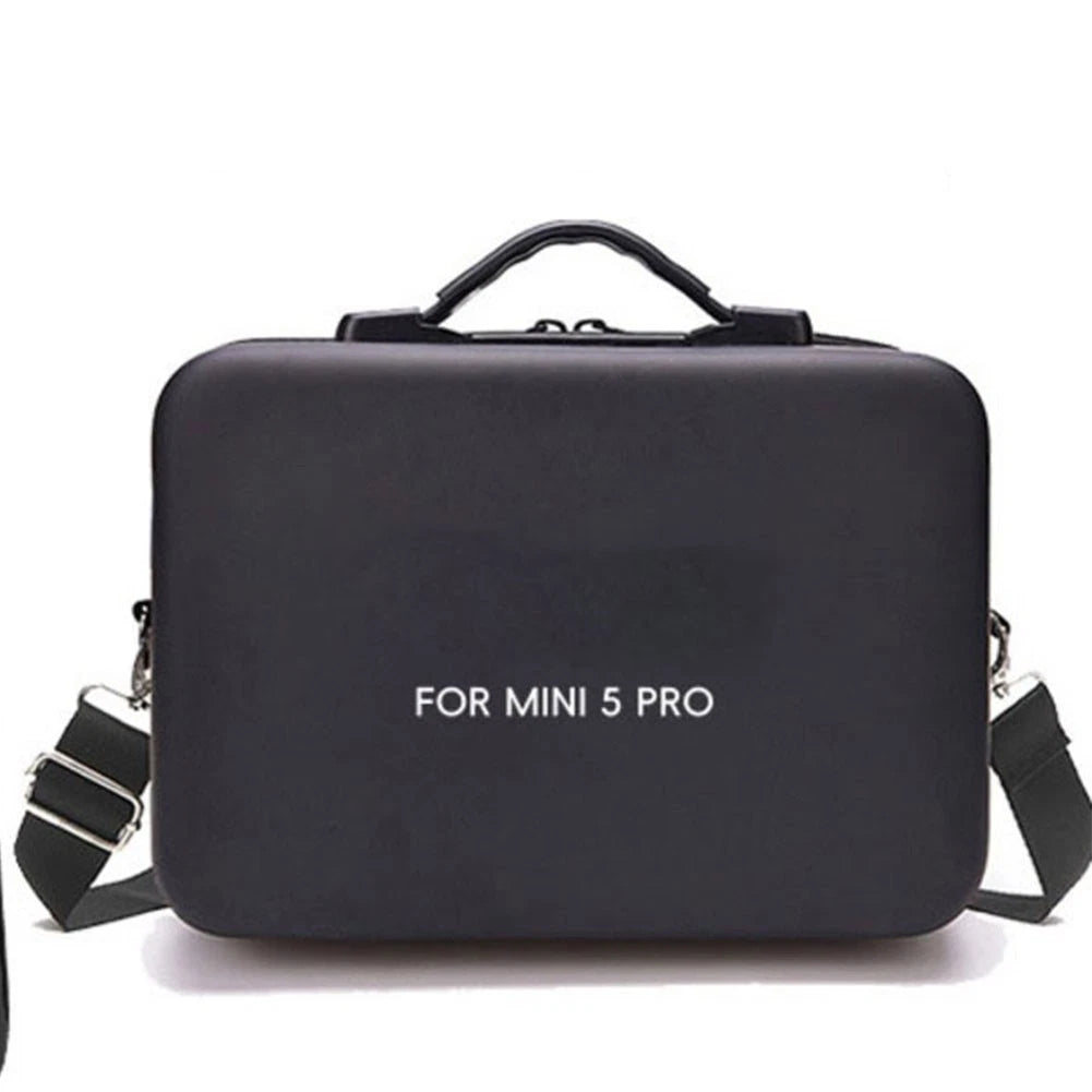 For DJI For Mini 5 Pro Compatible PU Leather Case with Shoulder Strap Black