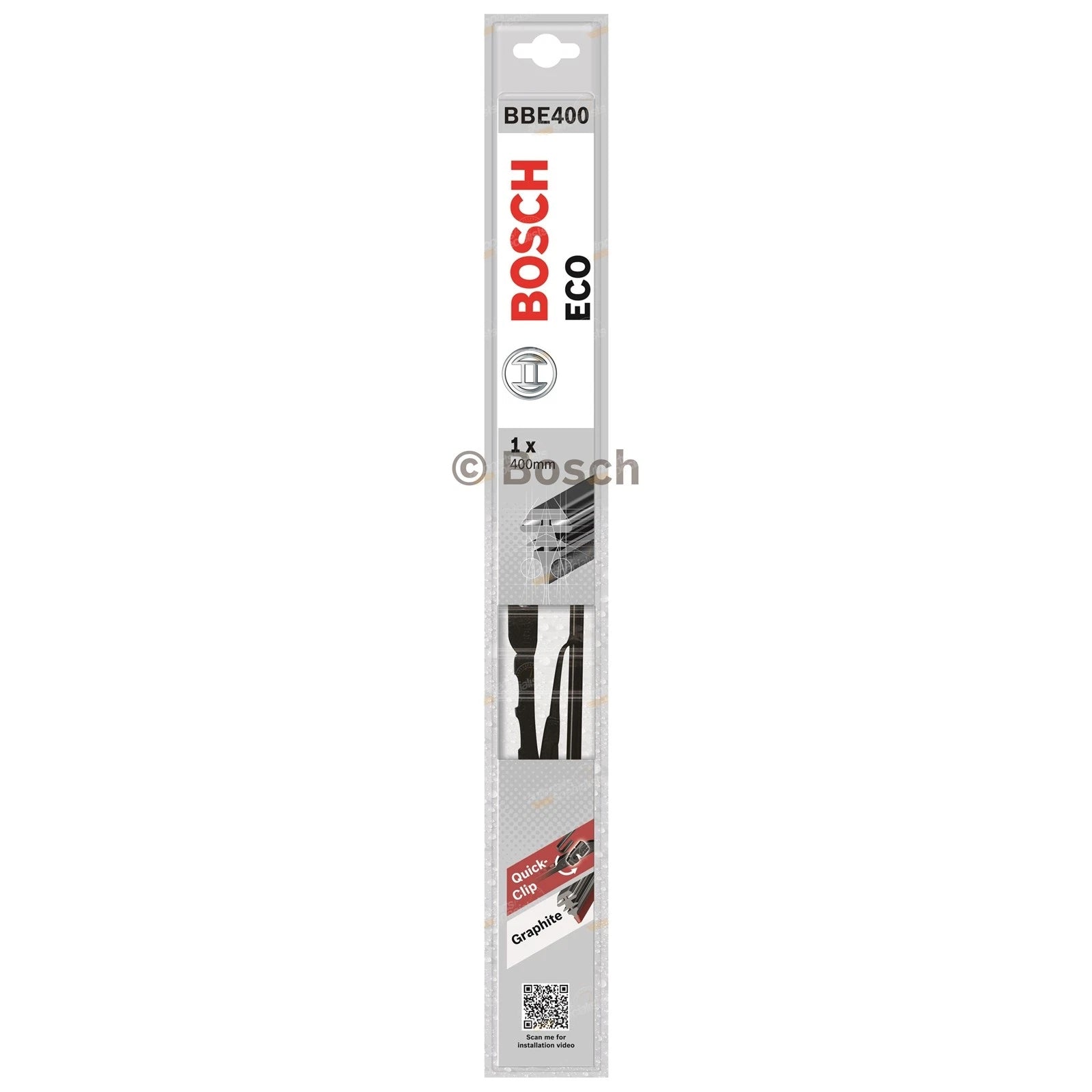 Front Pair Bosch Eco Wiper Blades for Mazda 121 (1990–1997)