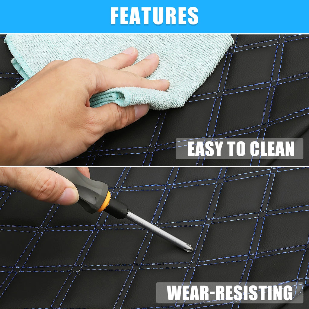 Rear Seat Covers Seat Protectors Pad for Dodge Ram 1500 Black 3 Pcs