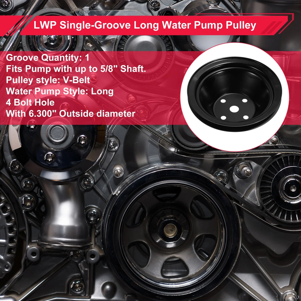 Water Pump Pulley Single Groove Replacement for Chevy SBC Small Block (262–267)
