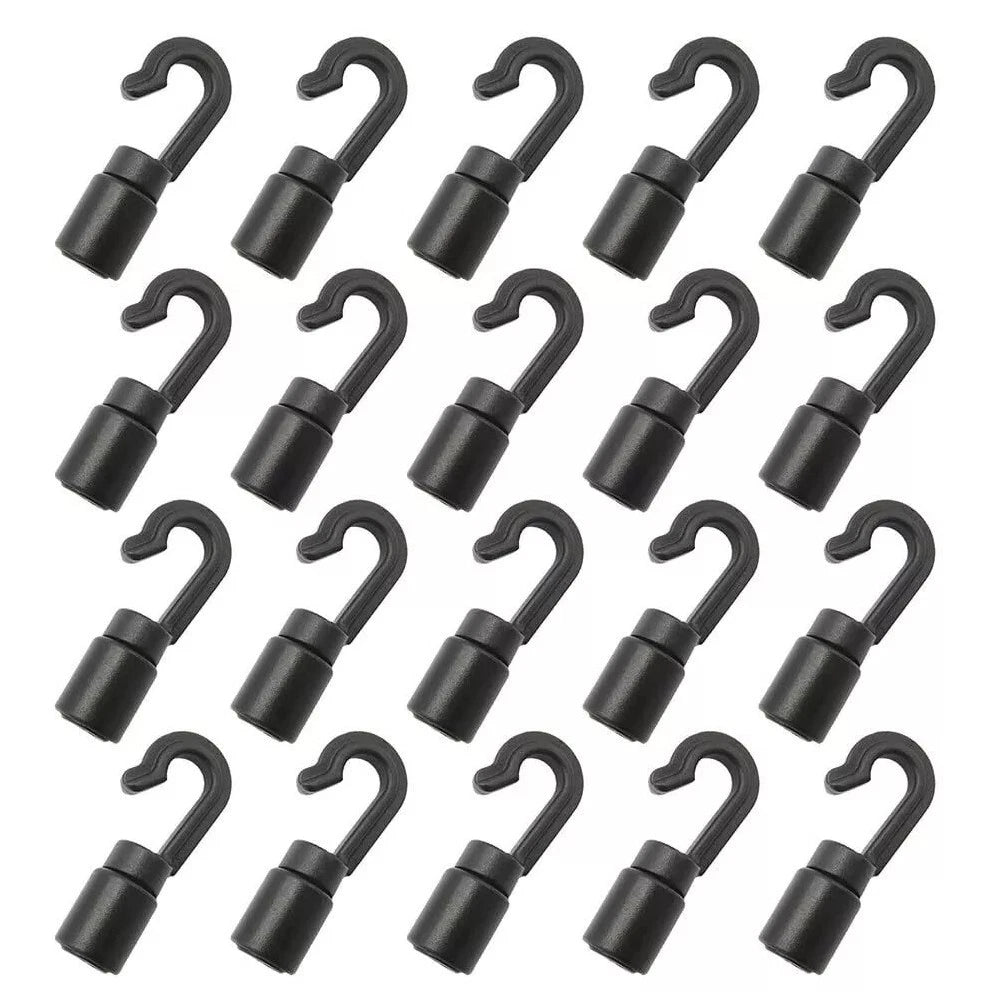 20Pcs/set Bungee Shock Cord Hook for 1/4 Inch Cord Rope