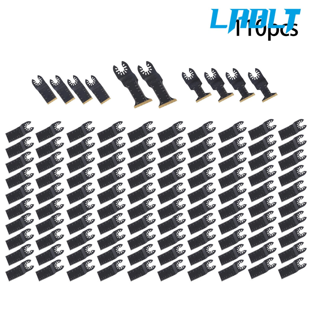 110 PCS Oscillating Tool Blades for Multitools - Titanium Saw Blades