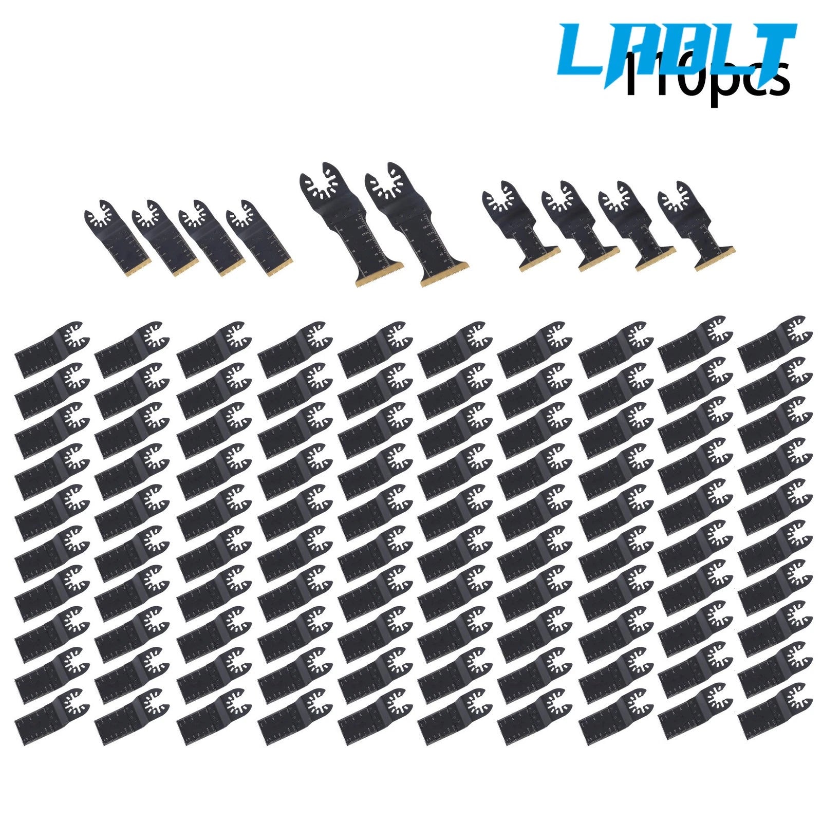 110 PCS Oscillating Tool Blades for Multitools - Titanium Saw Blades