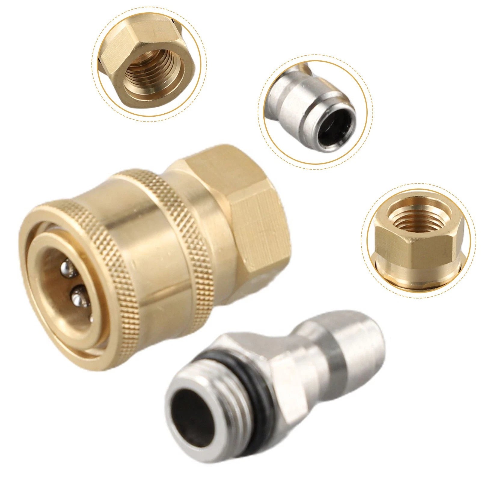 Quick Connect Coupler Adapter for Pressure Washer Connector (Universal)