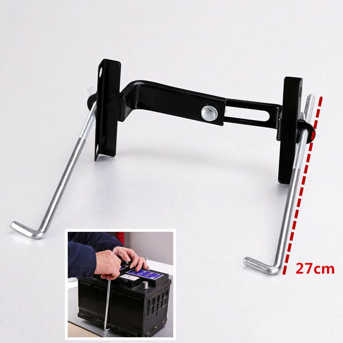 Adjustable Car Battery Bracket Mount Holder 27cm for