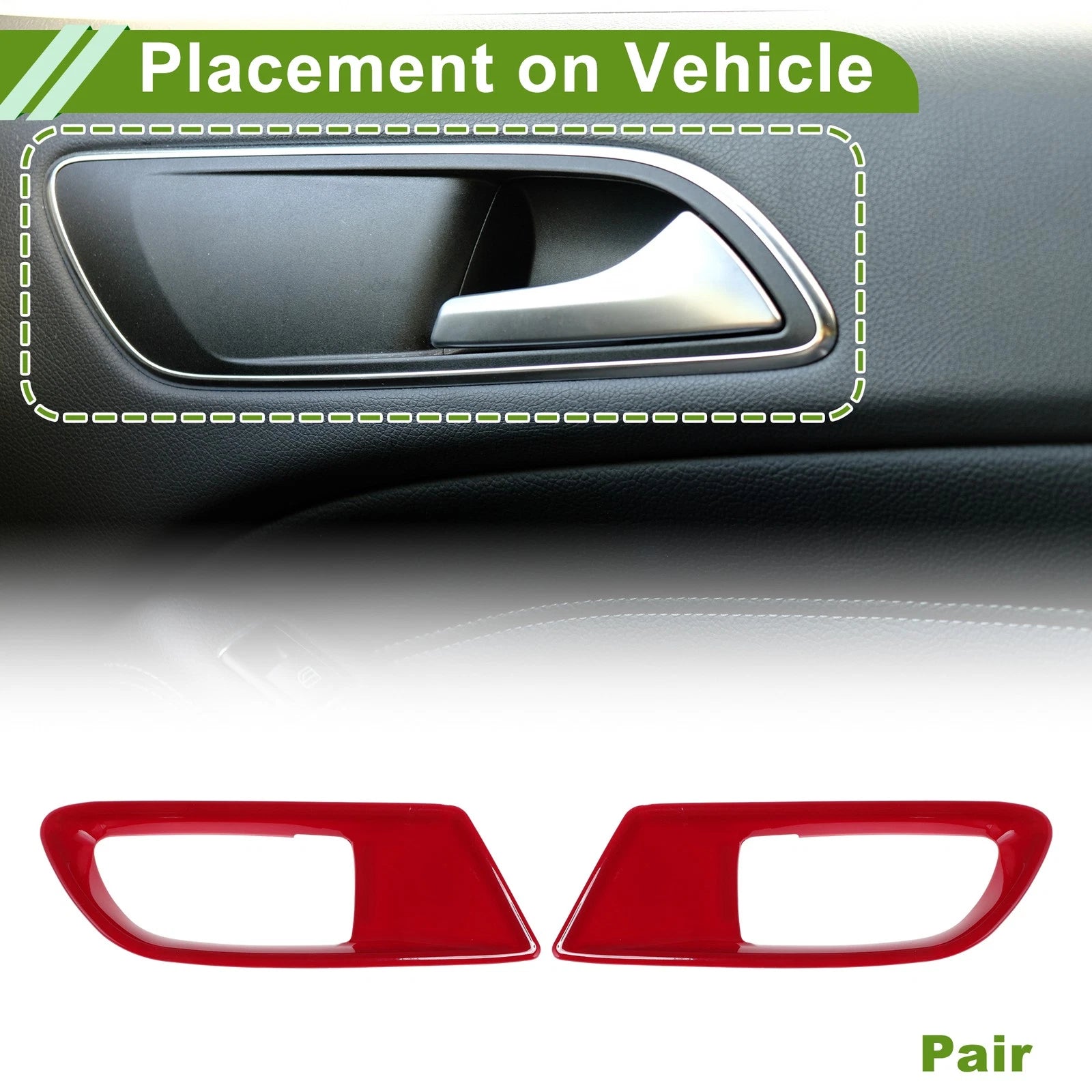 Interior Door Handle Bowl Cover Trim 1 Pair for Subaru BRZ (2012–2020)
