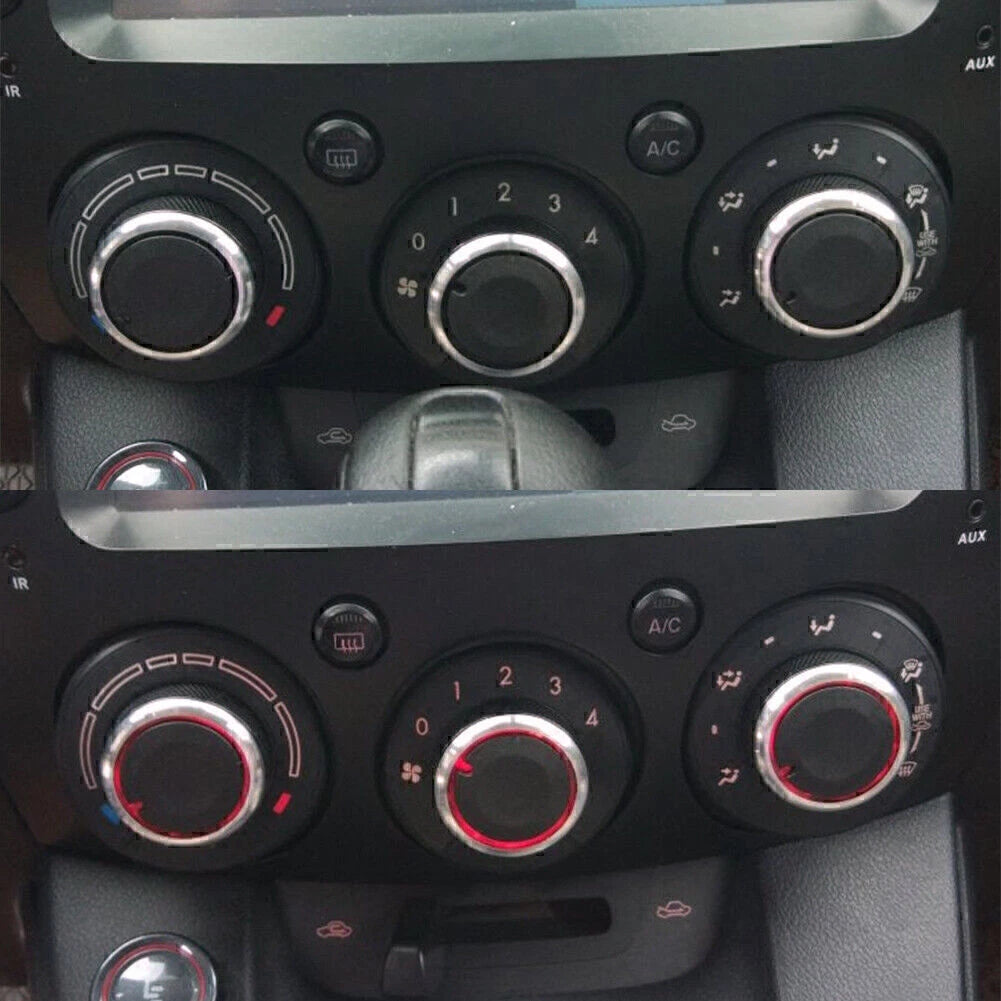 3Pcs A/C Switch Knob Climate Control Dials for Mazda 2 (2007–2014)