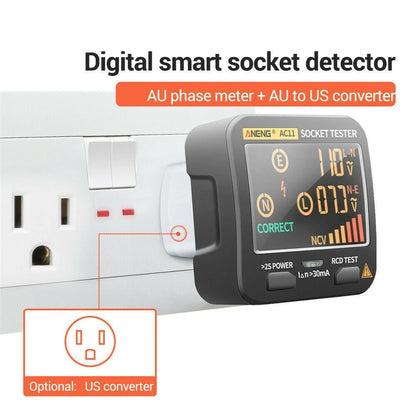 Digital Display AC11 Socket Tester for US/EU/UK/AU