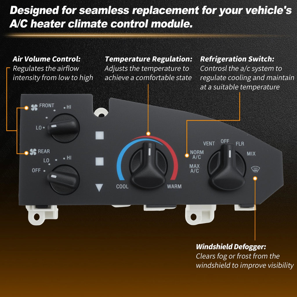 AC Heater Climate Control Module Panel 5C2Z19980BA for Ford E150 E250 (2005–2014)