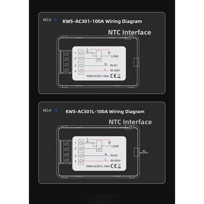 Din Mount Voltmeter 50-300V 100A Current Monitor with Frequency Display
