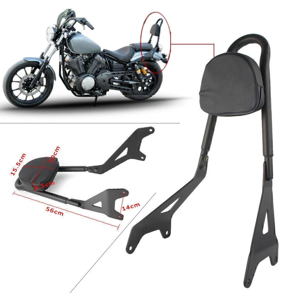 Sissy Bar Backrest Rack for Yamaha Star XVS950 Bolt XV950 (2014–2017) Black