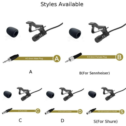 Lavalier Microphone with Cover for Portable Use (XLR 3-Pin, XLR 4-Pin)