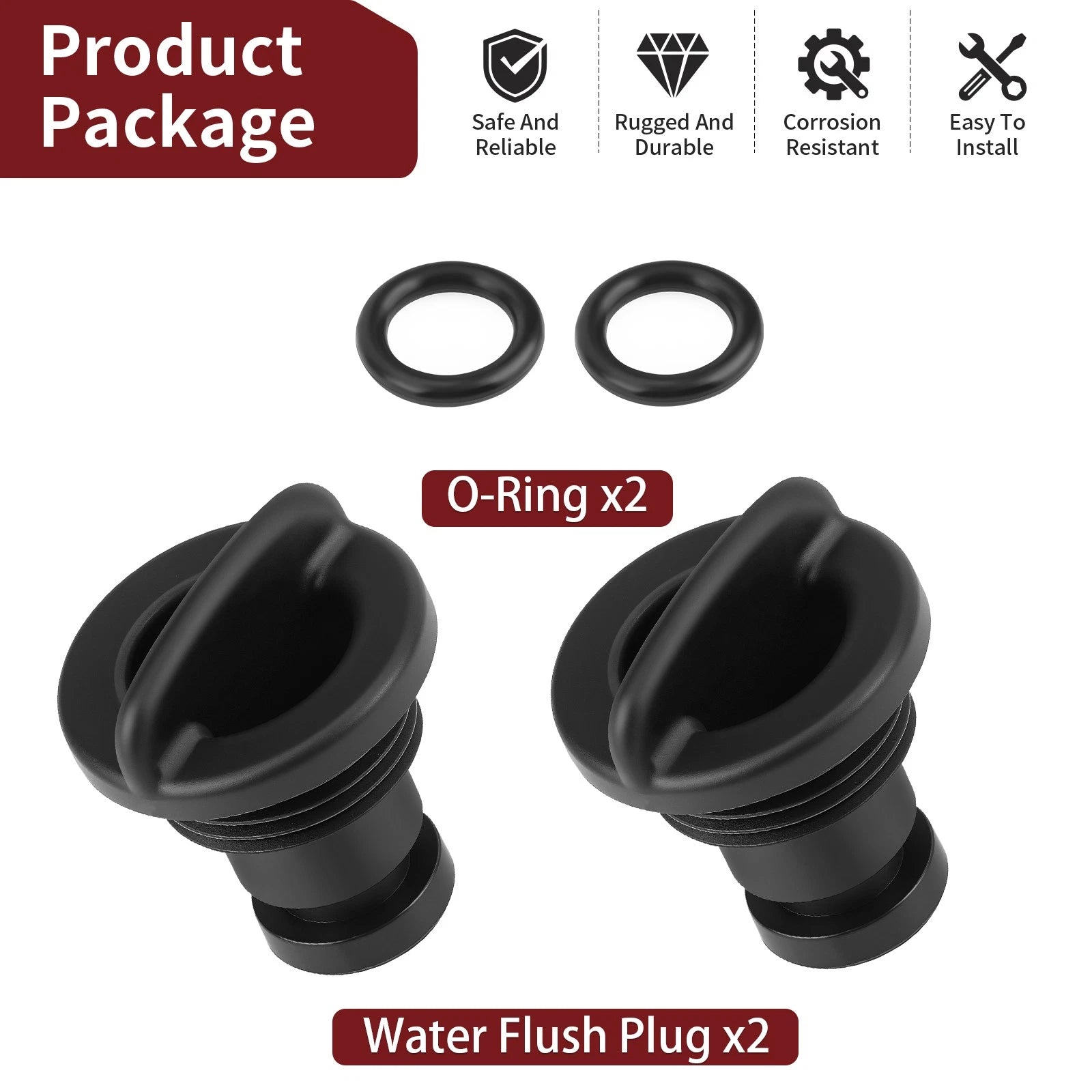 2Pcs Water Flush Plug for Suzuki Outboard DF 25 30 60 70 90 100 115 140