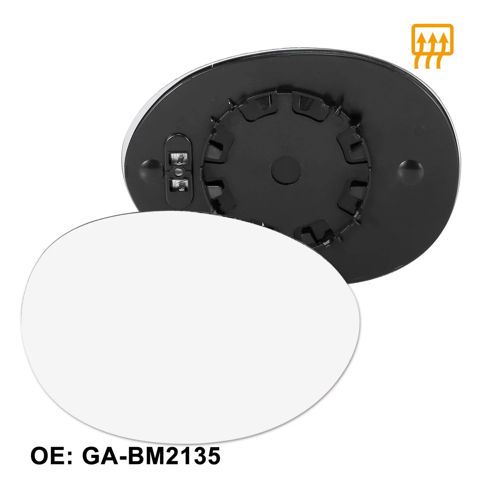 Heated Side Mirror Glass with Backing Plate Right for Mini Cooper (2014–2020)