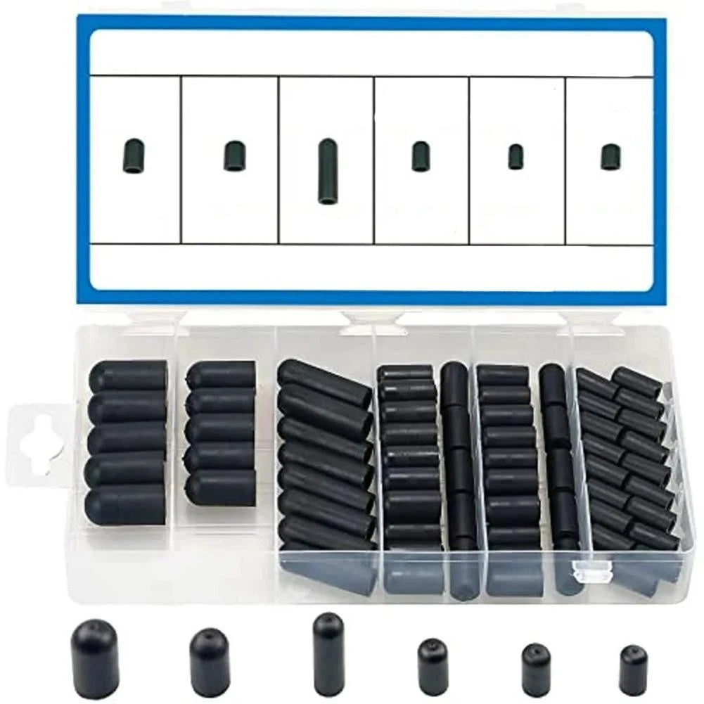 80 Piece Black Rubber Vacuum Dust Set for Carburetor Repair
